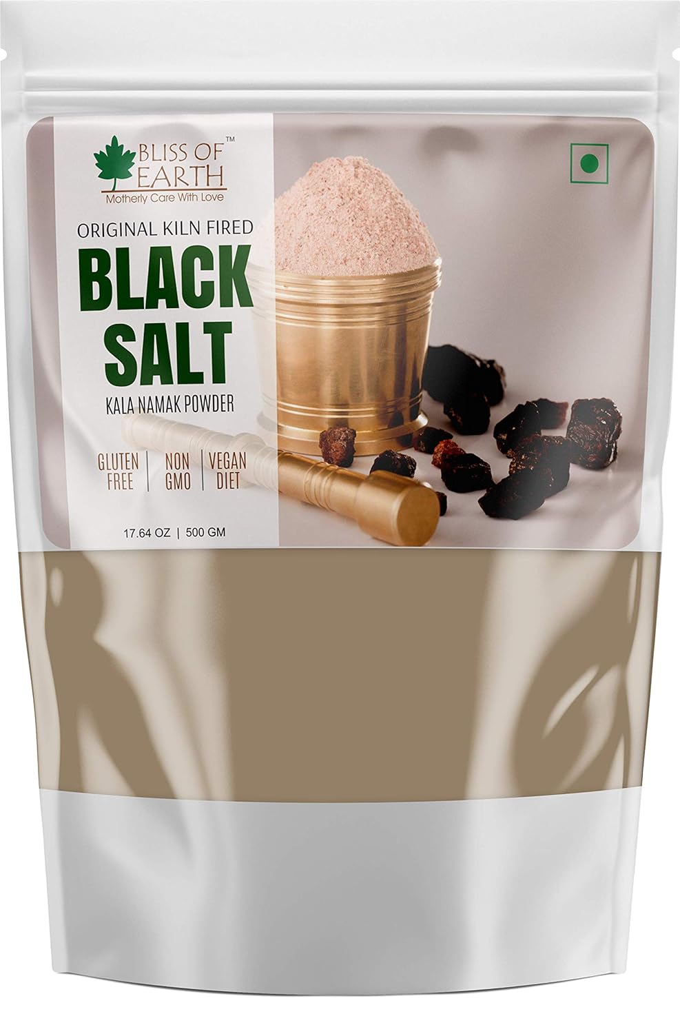 Bliss of Earth Traditional Kiln Fired Black Salt Powder Kala Namak Non Iodized for Weight Loss & Healthy Cooking, Natural Substitute of White Salt 1kg