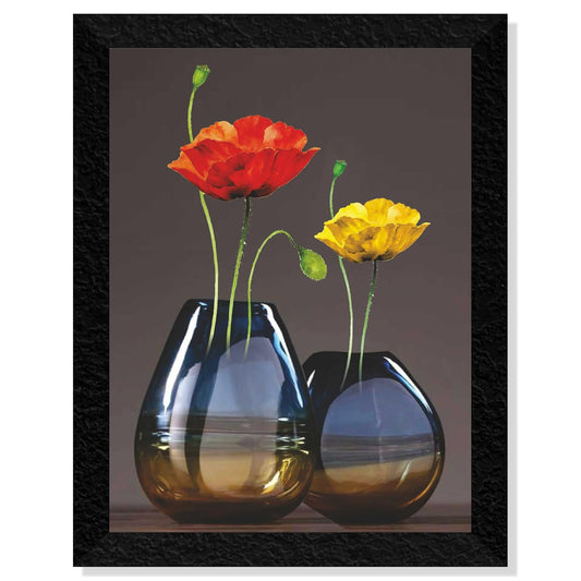 flower pot wall painting for Wall Decoration - 3d modern art Painting for Living Room Large Size with Frames for Home Decoration, Hotel, Office Paintings