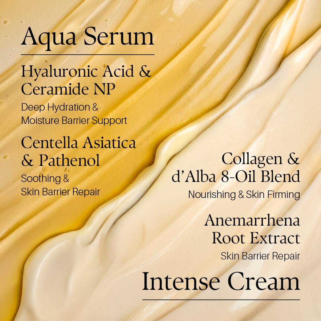 d'alba Piedmont Italian White Truffle Double Serum & Cream, Customizable 2-In-1 Intensive Skin Care, For Elasticity And Brightness, Mild And Vegan, 70g