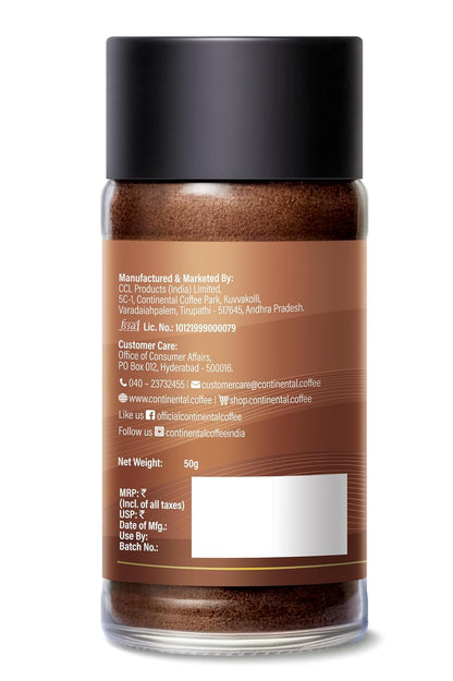 Continental Speciale | Mocha Flavoured Coffee | 50 gm Jar | Makes 25 Cups | Instant flavored Coffee Powder for both Hot & Cold Coffee | Medium Roast