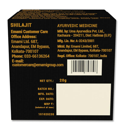 Zandu Pure Himalayan Shilajit Resin, 20 Grams (Pack of 1) | Natural & Ayurvedic| Helps Enhance Strength & Stamina | Maintains Overall Holistic Wellness, 40 Servings