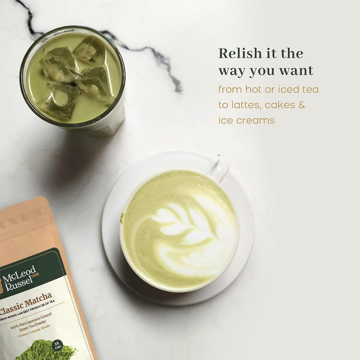 McLeod Russel 1869 - Classic Matcha | 50g | 100% Pure Japanese Matcha | Green Tea | Rich in Antioxidants | Everyday Wellness | 25 cups
