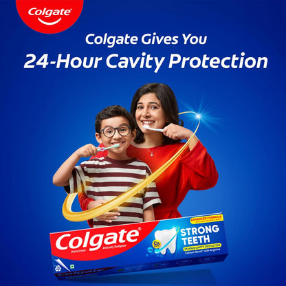 Colgate Strong Teeth Cavity Protection Toothpaste with Amino Shakti - 300g with Free Toothbrush, India's No.1 Toothpaste