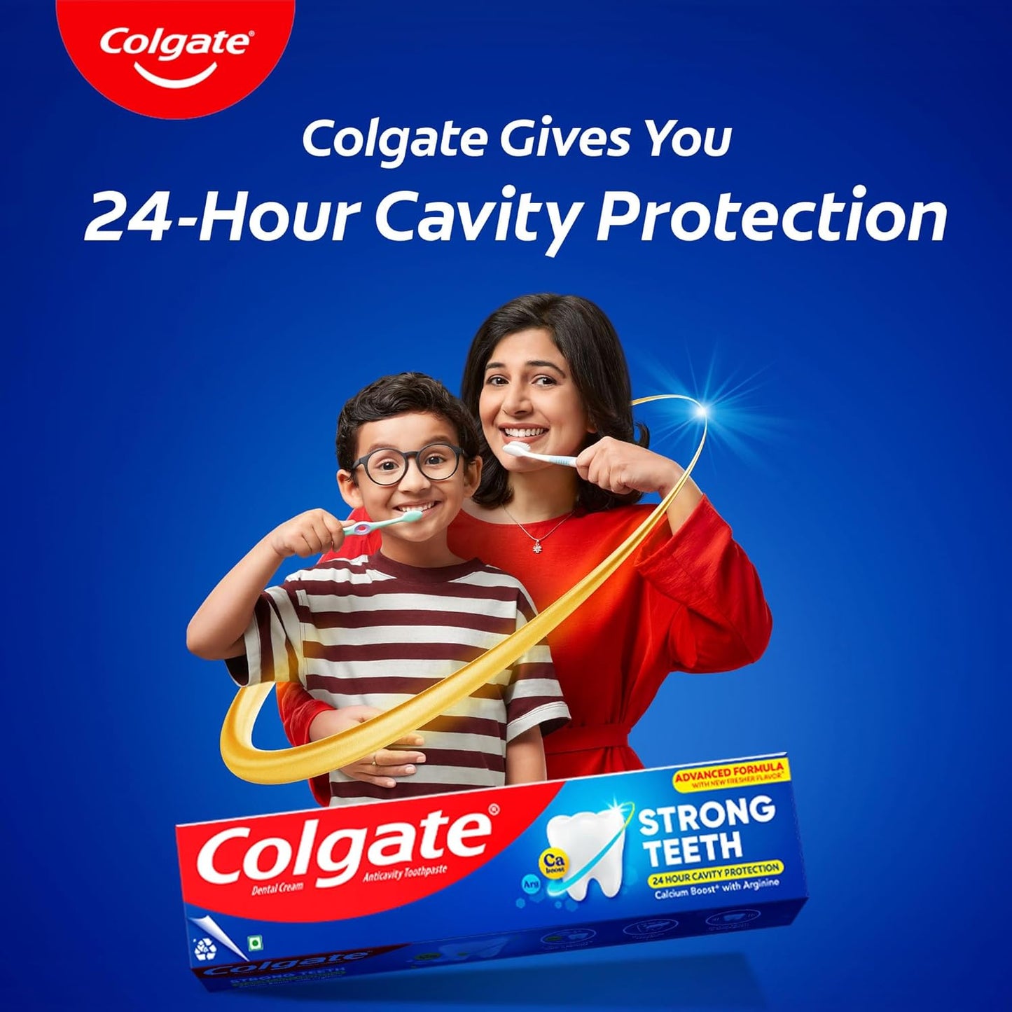Colgate Strong Teeth Toothpaste with Amino Shakti - India's No.1 Toothpaste for Cavity Protection (150 g)