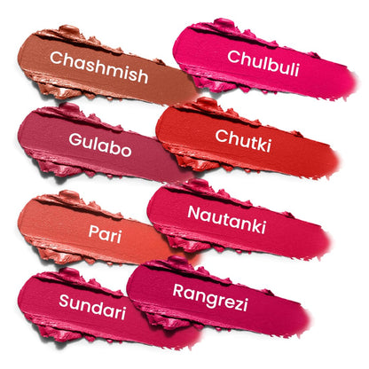 Earth Rhythm Serum Lipstick With Spf 15 - Chulbuli (02) | Dewy Finish, Chap Resistant, Nourishes Lips, Non Comedogenic | Infused With Apricot Oil, Rose Oil, Shea Butter, Cream - 3.8 Gm