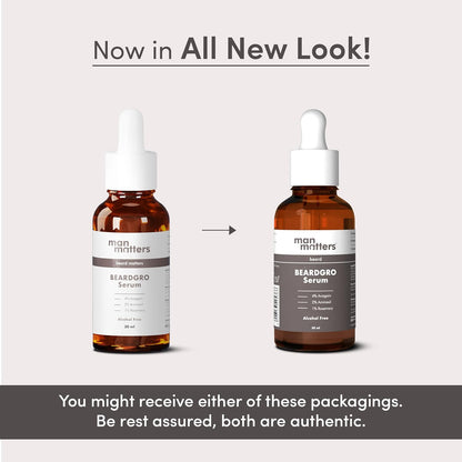 Man Matters Beardgro Oil-In-Serum 30Ml | 4% Anagain, 2% Aminexil & 1% Rosemary | Stronger, Fuller & Thicker Beard Growth | Solves Uneven & Patchy Beard | Lightweight And Fast Absorption