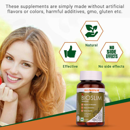 Schwabe Sunova Bioslim (Pack Of 1)-Garcinia Cambogia With Green Coffee Bean Extract & Piper Nigrum-For Men & Women (60 Tablets)