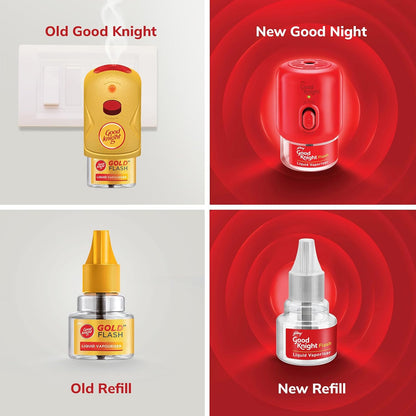 Good Knight Flash Liquid Vaporiser | Pack Of 4 (45ml Each) | Lavender Fragrance | 2x Faster Than Before | Mosquito Repellent Refill | India s Most Powerful Liquid Vaporizer