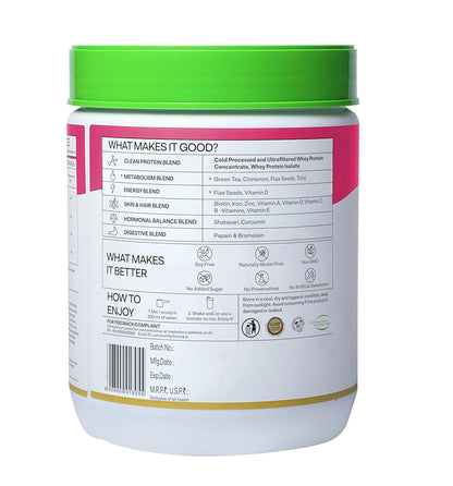 OZiva Protein & Herbs for Women, Chocolate, 16 Servings, 0g added Sugar