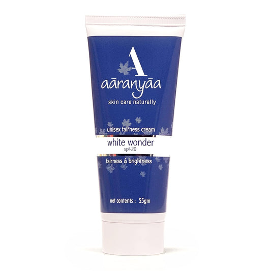 Aaranyaa Fairness Cream White Wonder SPF 20 (55gm) Face Cream with Hyaluronic Acid & Vitamin C to Hydrate, Moisturize & Brighten Skin | For Sun Protection - Paraben Free