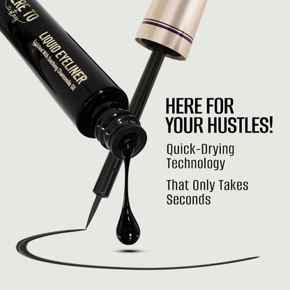 SWISS BEAUTY Select Here To Stay Semi-Matte Liquid Waterproof Eyeliner | With Precise & Pointed Tip | Smudge-Proof, Transfer- Proof | Shade- Infinite Purple| 3ml |