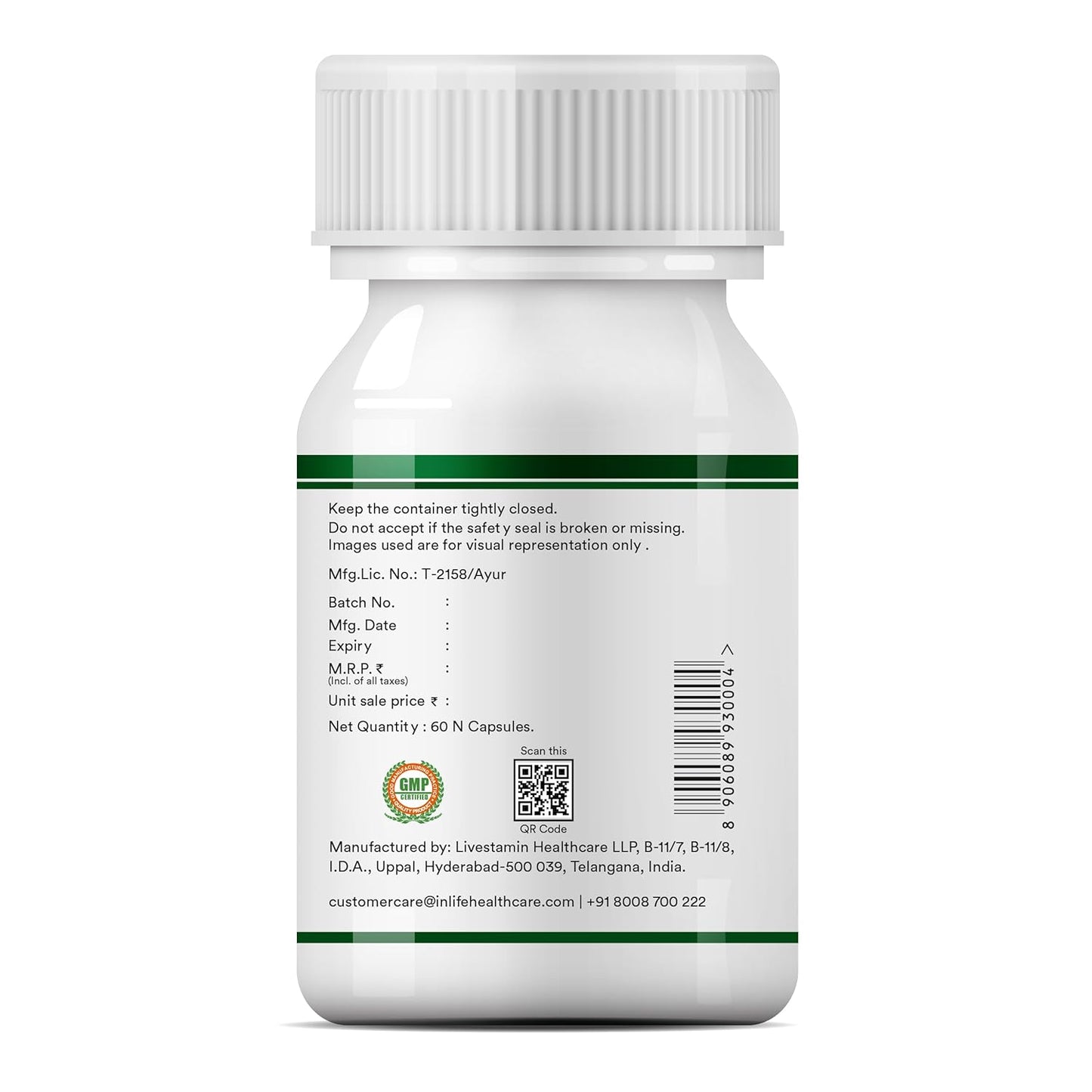 INLIFE Karela Capsules 500mg | Extract - Ayurvedic Herbal Supplement for Sugar Management - 60 Vegetarian Capsules (Pack of 1)