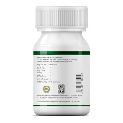 INLIFE Karela Capsules 500mg | Extract - Ayurvedic Herbal Supplement for Sugar Management - 60 Vegetarian Capsules (Pack of 1)