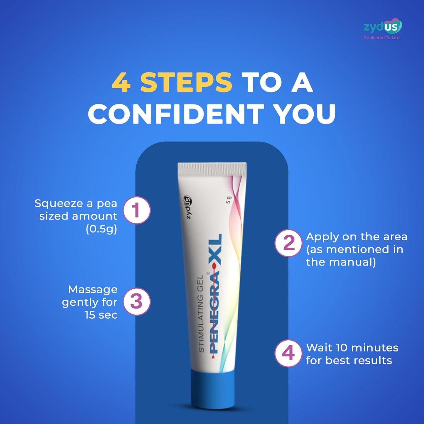 PENEGRA XL Stimulating Gel for Men, Starts Working Within 10 Minutes, Clinically Proven Topical Gel, Safe & Easy to Use - 5g (Pack of 1)