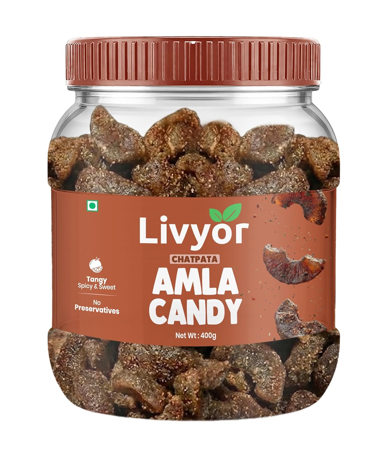 Livyor Dried Chatpata Amla Candy for eating | Dried and Spicy | Indian Dry Gooseberry Avla | Mouth freshner | No preservatives | | Amla Candy Chatpata | Pack of 1