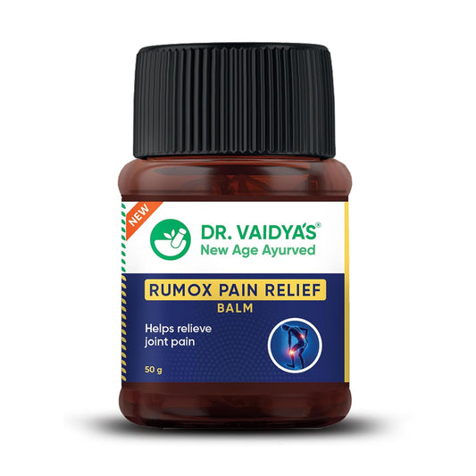 Dr. Vaidya's Rumox Pain Relief Balm | For Head Ache, Body Pain, Joint & Muscle Pain | Mix Of Oils - Mahanarayan, Cajuput, Wintergreen | (50g Each)