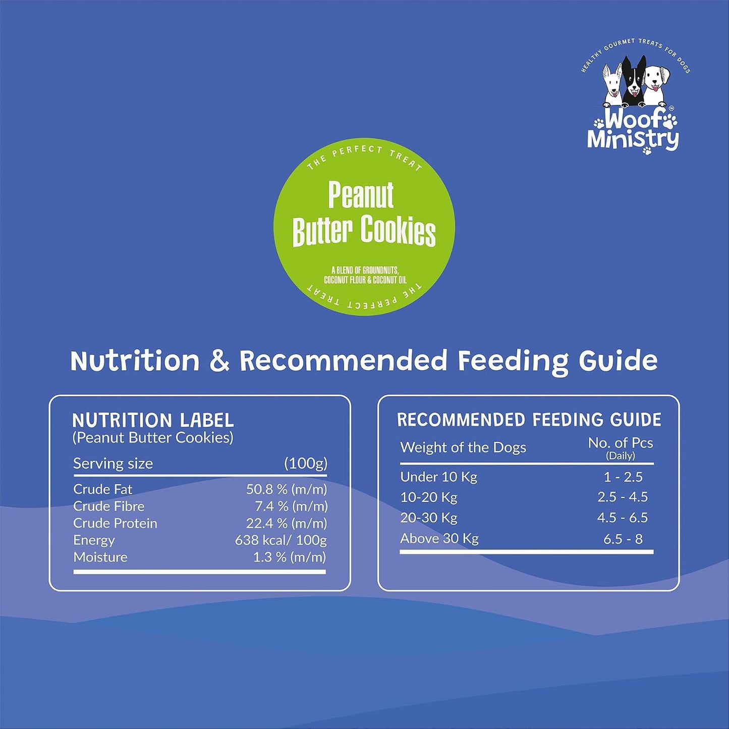 Woof Ministry Peanut Butter Cookies for Dogs, Minimal Ingredient Dehydrated Dog Treats (Veg Treats -100 Grams),All Life Stages