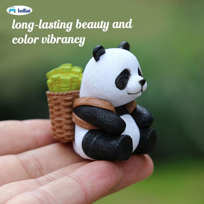 Panda Miniature Figurines - Decorative Showpiece, Gift for Him/Her, Diwali Deepwali New Year Home Decor, Bedroom, Living Room, Office, Table, Car Dashboard (Style-B)