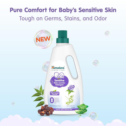 Himalaya Sensitive Baby Laundry Detergent 1 L Pouch| Fragrance-Free, For Sensitive Skin