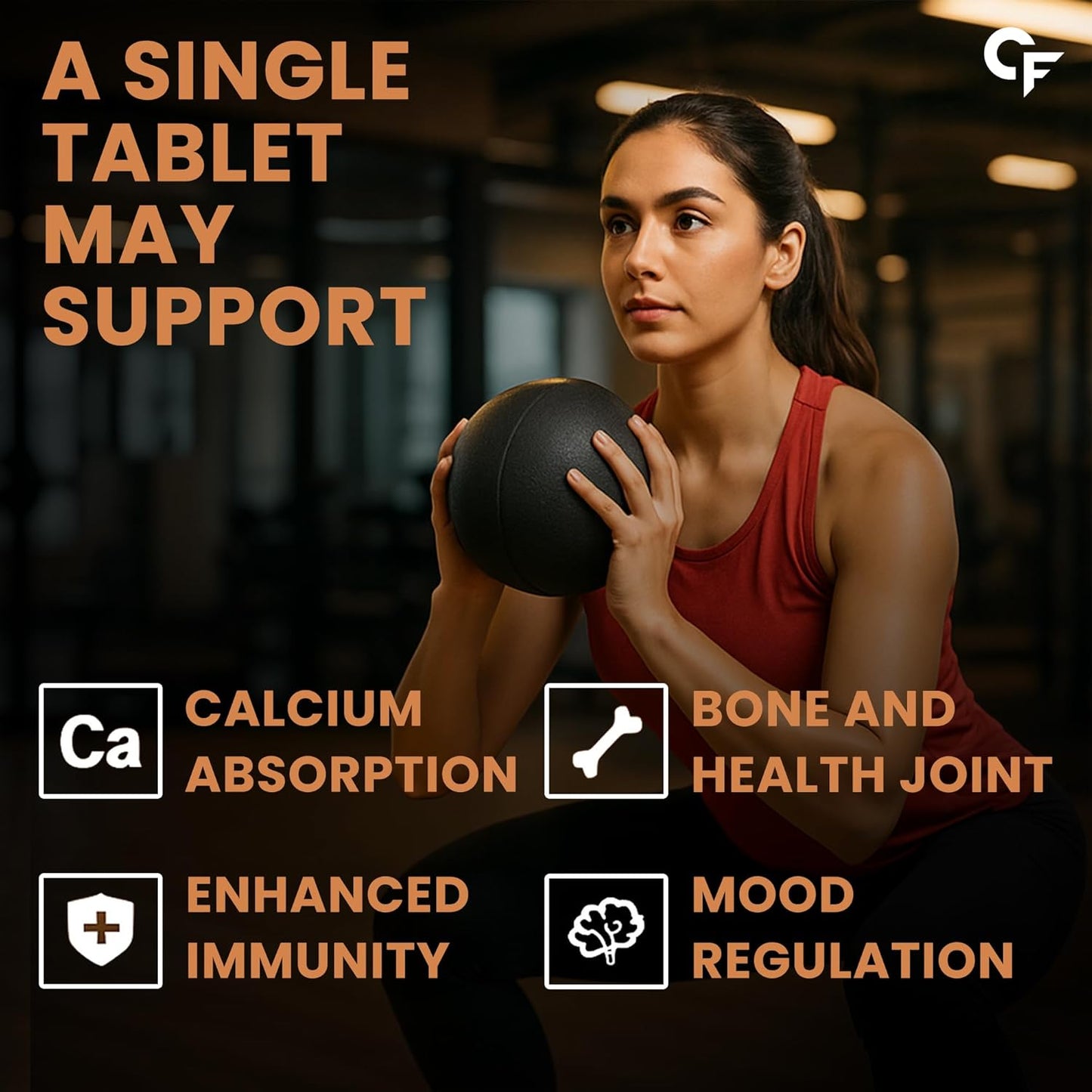 Carbamide Forte Vitamin D3 K2 Supplement | Vitamin K2 MK7 To Support Bone & Heart Health | Veg D3 - Lichen - 120 Tablets