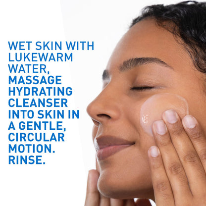 CeraVe Hydrating Cleanser For Normal To Dry Skin (88ml) - Non-Foaming Face Wash with Hyaluronic Acid And Ceramides | Non-Comedogenic, Non-Irritating And Fragrance-Free Cleanser