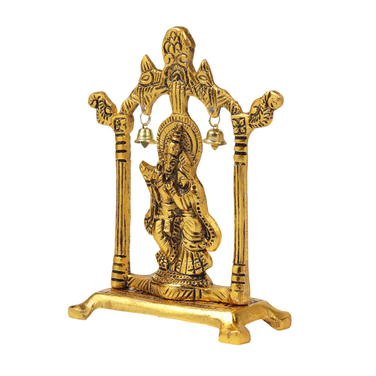 Radha Krishna Idol & Figurine for Home | God Idol for Pooja Room | Krishna Statue, Radha Krishna Murti & Gift Article (L15 x W6 x H18 cm)