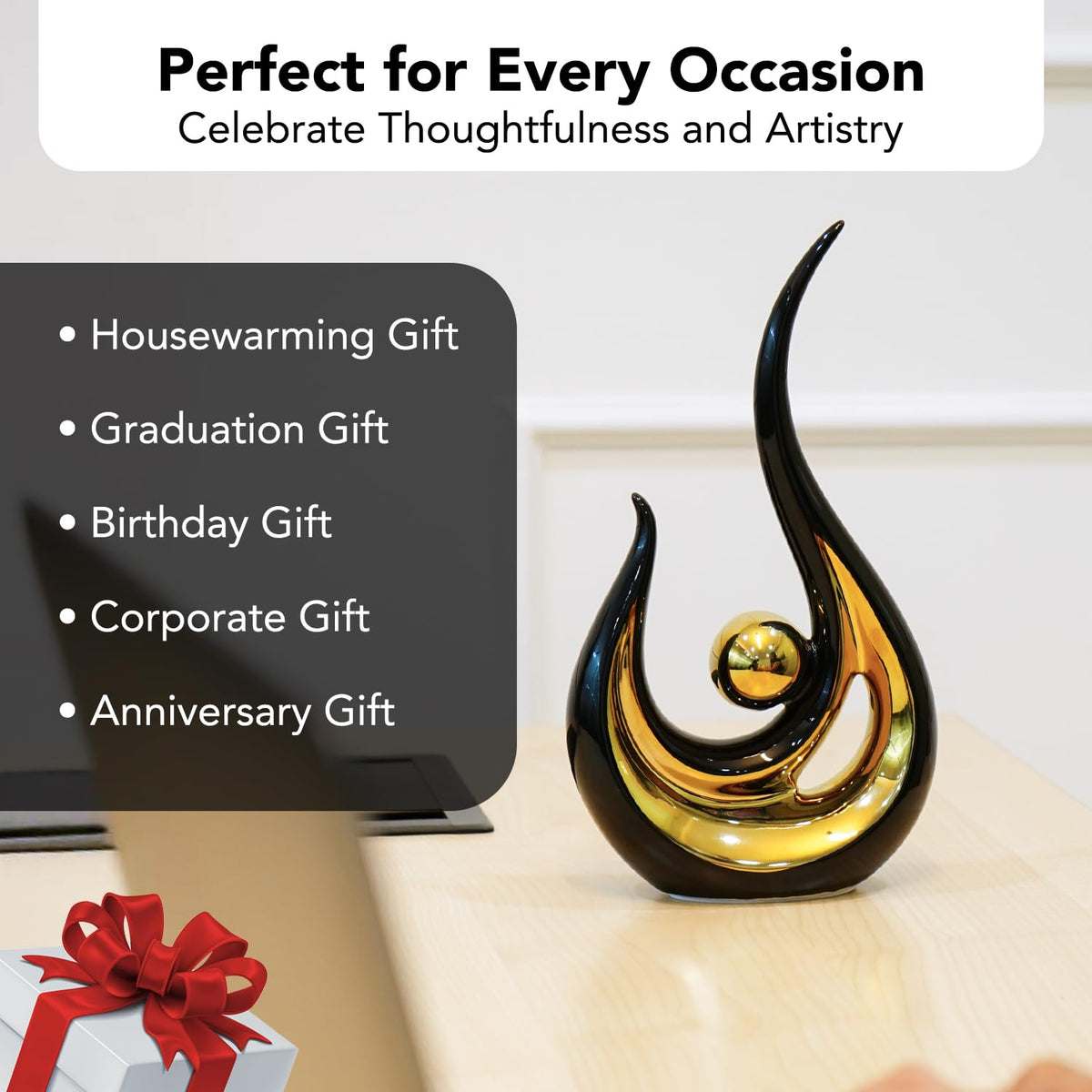 Nostrae Modern Abstract Art Show Pieces for Home Decor Living Room Decorative Items | Cute Showpieces Gift Item for Decor | Center Table Tv Unit Showcase Office Interior Statue Figurines