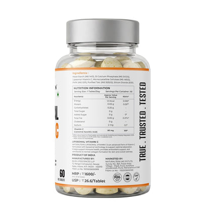 Supplement bottle with label on a white background