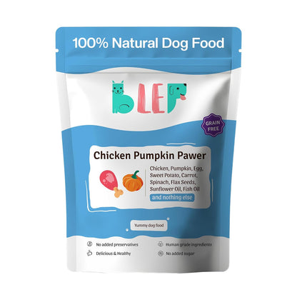 BLEP Dog Food Adult & Puppy | 200g | Dog Wet Food, High Protein, Omega 3&6, Contains Chicken Breast, Egg, Pumpkin, Vegetables, Zero Preservatives, Digestible, Human Grade Fresh (Pack of 1)
