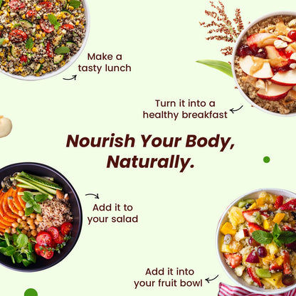 Neuherbs Raw & Unroasted Quinoa Seeds 1 Kg | Rich in Protein, Fiber & Iron | Supports Heart & Bone Health | Helps In Weight Management | Naturally Gluten Free