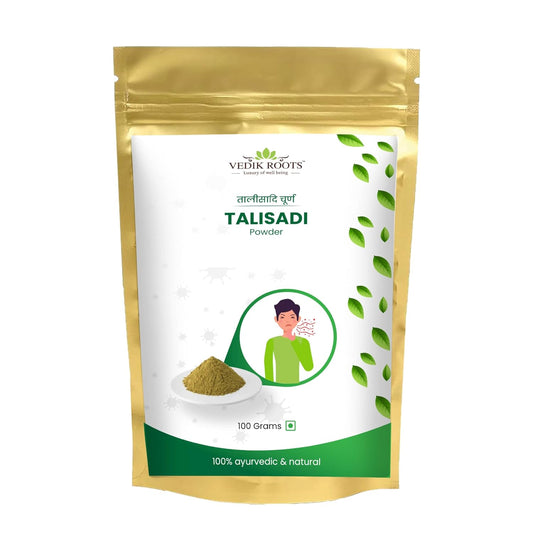 Vedik Roots Talisadi Powder packaging on a white background