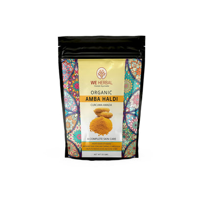 WE HERBAL Amba Haldi Powder for Skin 50g, Pure medicinal Turmeric Powder for Face and Body Care, Helps Reduce Pigmentation Tan and Dark Spots, Provides Instant Glow, Natural Herbal Skincare
