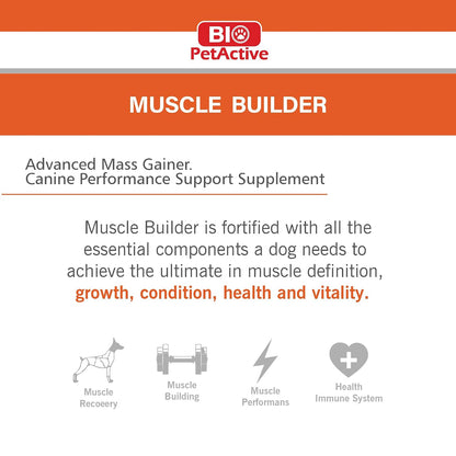 Bio PetActive Muscle Builder Bulky Power Protein Dog Supplementary Food Helps in Muscle Building (Size-120gram)