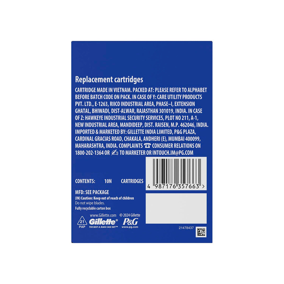 Gillette Mach3 Turbo, Pro Shaving Blades For Men | 10 Cartridges, Super Value Pack | Enhanced Lubrication | 10 Cartridges Last Up-To 150 Shaves | Your Most Comfortable Shave