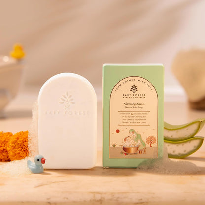 Baby Forest Nirmalya Snan Natural Baby Soap | Baby Soap for Bath | For Sensitive Skin & Natural Baby Bath | Pack of 1 | 75gm