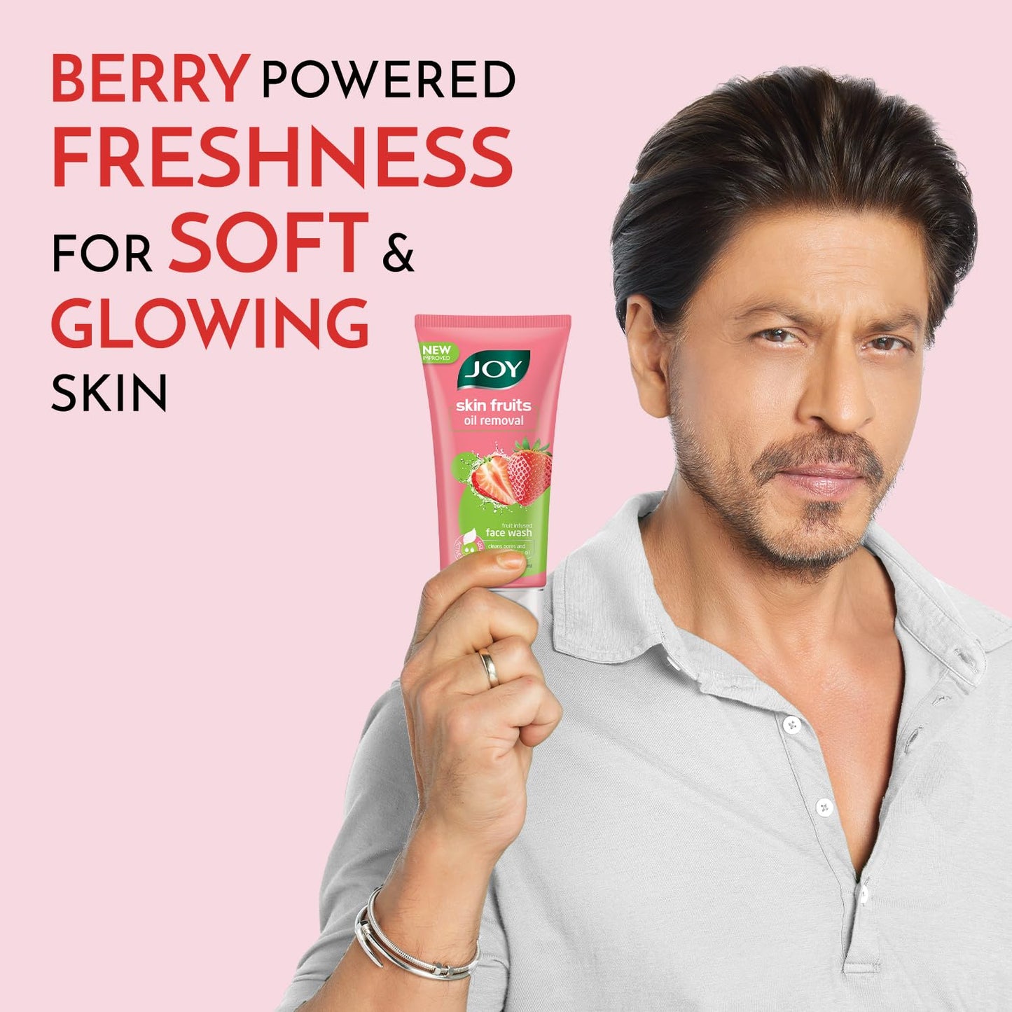 Joy Skin Fruits Strawberry Oil Removal Face Wash, 150ml | Fruit-Infused Formula for Oily & Combination Skin | Deep Cleansing Gel That Removes Excess Oil & Unclogs Pores