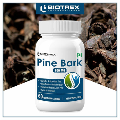 Biotrex Pine Bark 100mg A Powerfull Antioxidant Supplement - 60 Capsules
