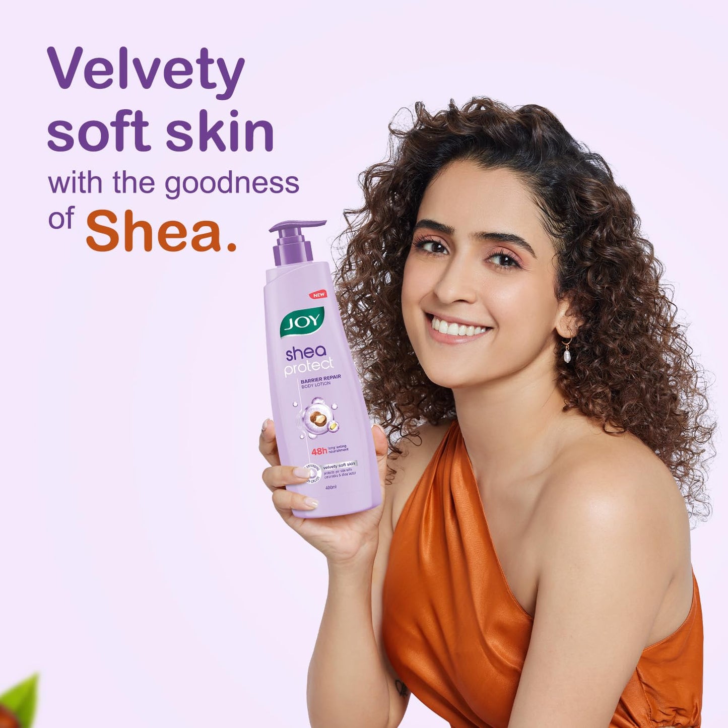 Joy Shea Protect Winter Body Lotion 400ml | For Skin Barrier Repair | 48 Hour Nourishment WIth Ceramide & Shea Butter | Fast Absorbing & Non Greasy Lotion | Velvety Soft Skin | For Normal to Dry Skin
