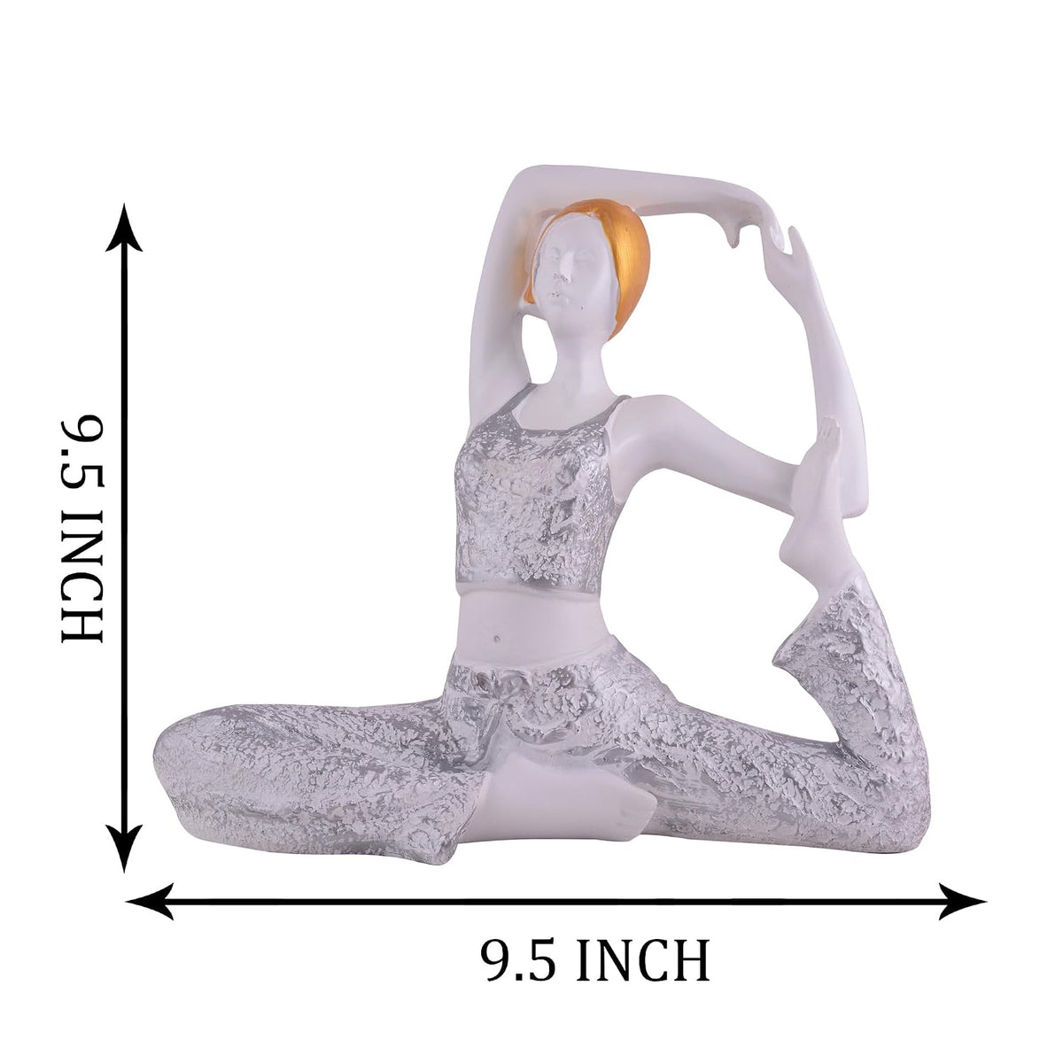 Resin Yoga Lady Home & Office Decor Fantasy Showpiece (Y500),White