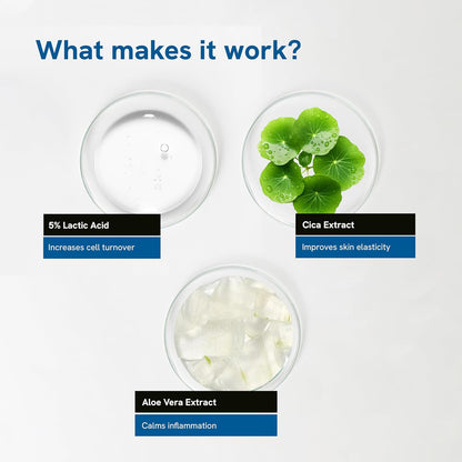 Be Bodywise 5% AHA Lactic Acid Body Lotion with 48Hr Moisturisation 200ml | Dermatologically Tested | Improves Skin Texture & Reduces Appearance of Strawberry Legs | With Lactic Acid, Aloe Vera & Cica Extract