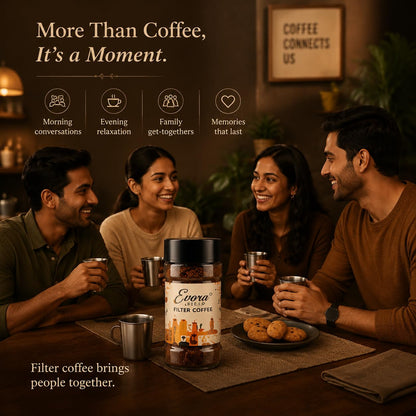 EVORA Greens Signature 100gm Filter Coffee Powder | Coffee with Arabica & Robusta Blend - Medium Roast | Make Café Style Hot or Cold Coffee, black Coffee, Cappuccino, Latte at Home | Make 50 Cups