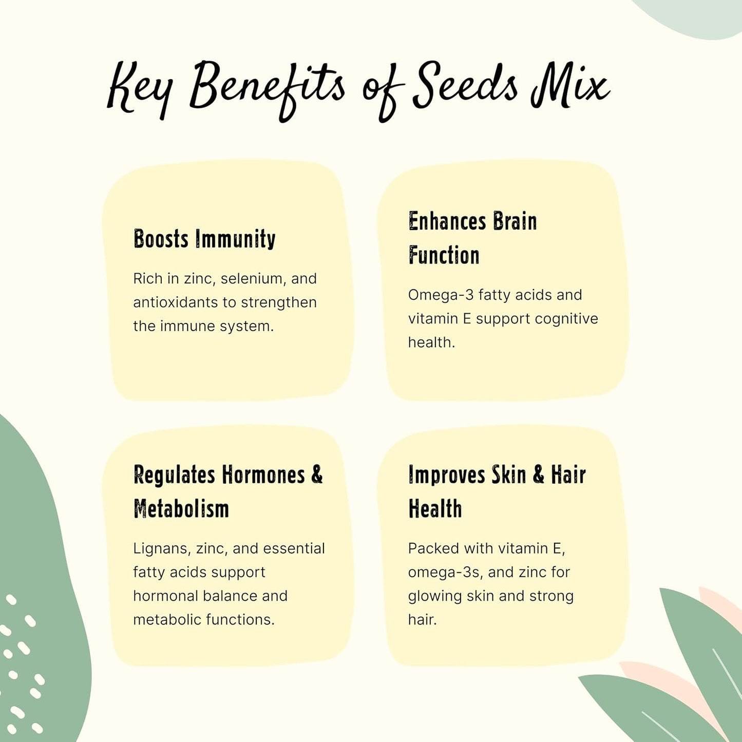 Nutty Muni 6-in-1 Seed Mix | Roasted Sunflower, Pumpkin, Watermelon, Flax, Chia & Sesame | Healthy Snack Combo Pack for Weight Loss & Snacking