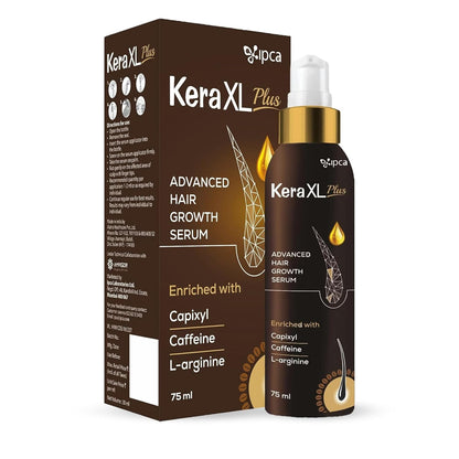 Ipca KERA XL Plus Advanced Hair Growth Serum – 75ml Hair Care Serum for Reduced Hair Fall, Fuller & Thicker Looking Hair, Scalp Nourishing Formula