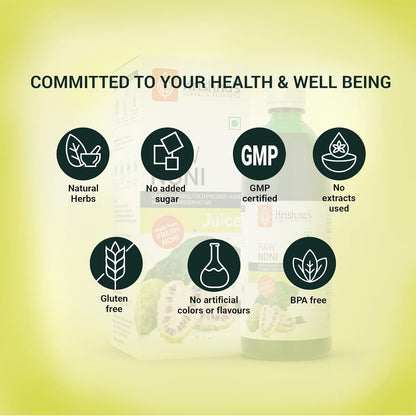 KRISHNA'S HERBAL & AYURVEDA Raw Noni Juice-1000 Ml|Preservative Free|No Added Thickener Color Or Flavor|Sugar Free Juice|Enhance Energy|Made With Fresh Noni Fruit (Morinda Citrifolia)