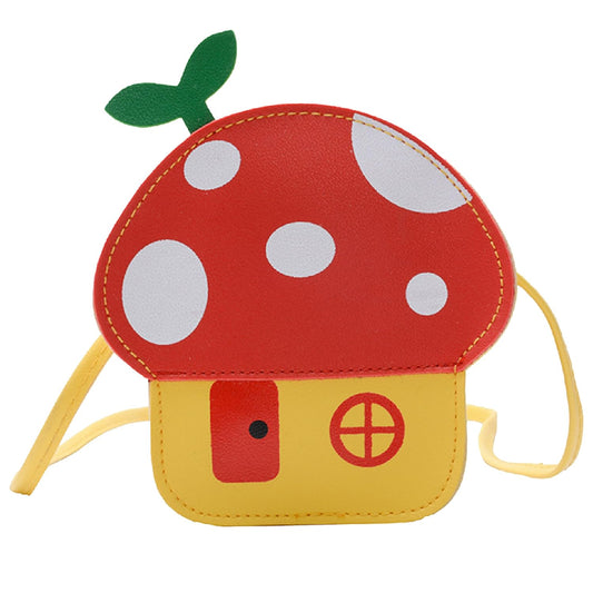 BEMBIKA Kids Sling Bag – Trendy Mini Crossbody Sling Backpack for Boys & Girls, Colorful PU Shoulder Bag -(1–5 Years | Red Flower Design)