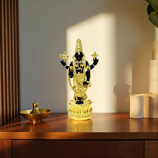 S2S Gold Plated Premium Balaji Statue for Car Dashboard, Pooja Room & Home Decoration | Decorative Idol for Gifting & Spiritual Decor