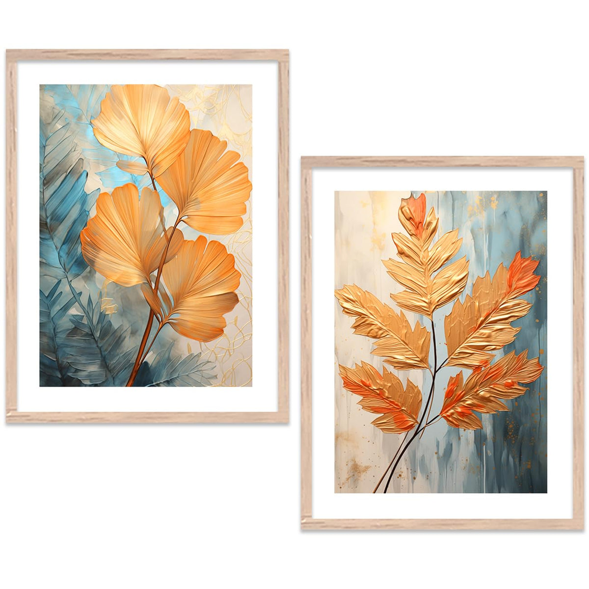 Aesthetic Modern Art Wall Paintings With Frame For Living Room Bedroom Office Wall Decoration - Home Decor Frames Set of 2 (Art 2, 10x13 inch)