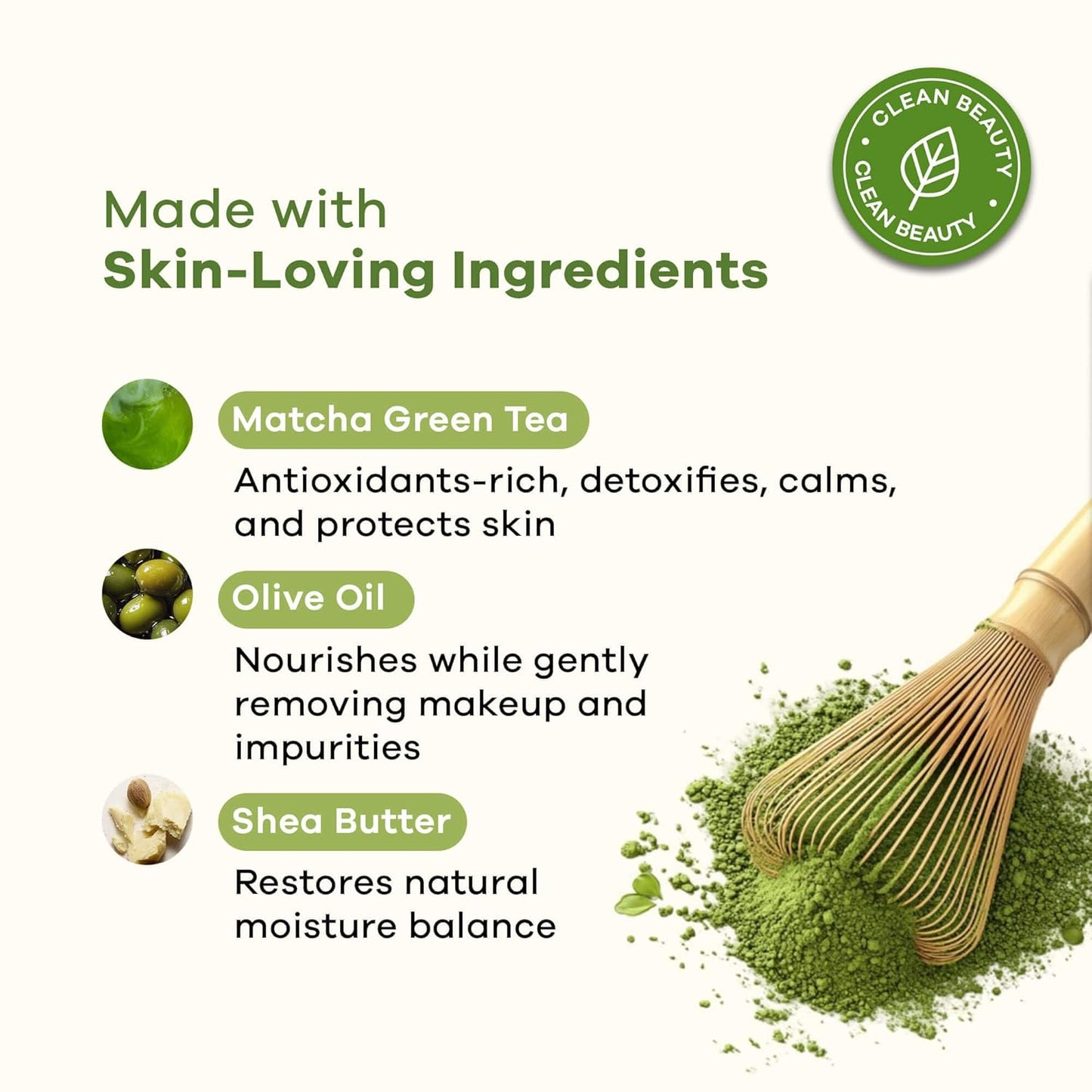 Earth Rhythm Matcha Green Tea Cleansing Balm Removes Makeup in 10 Seconds, Gentle cleansing. No Parabens & Sulphates