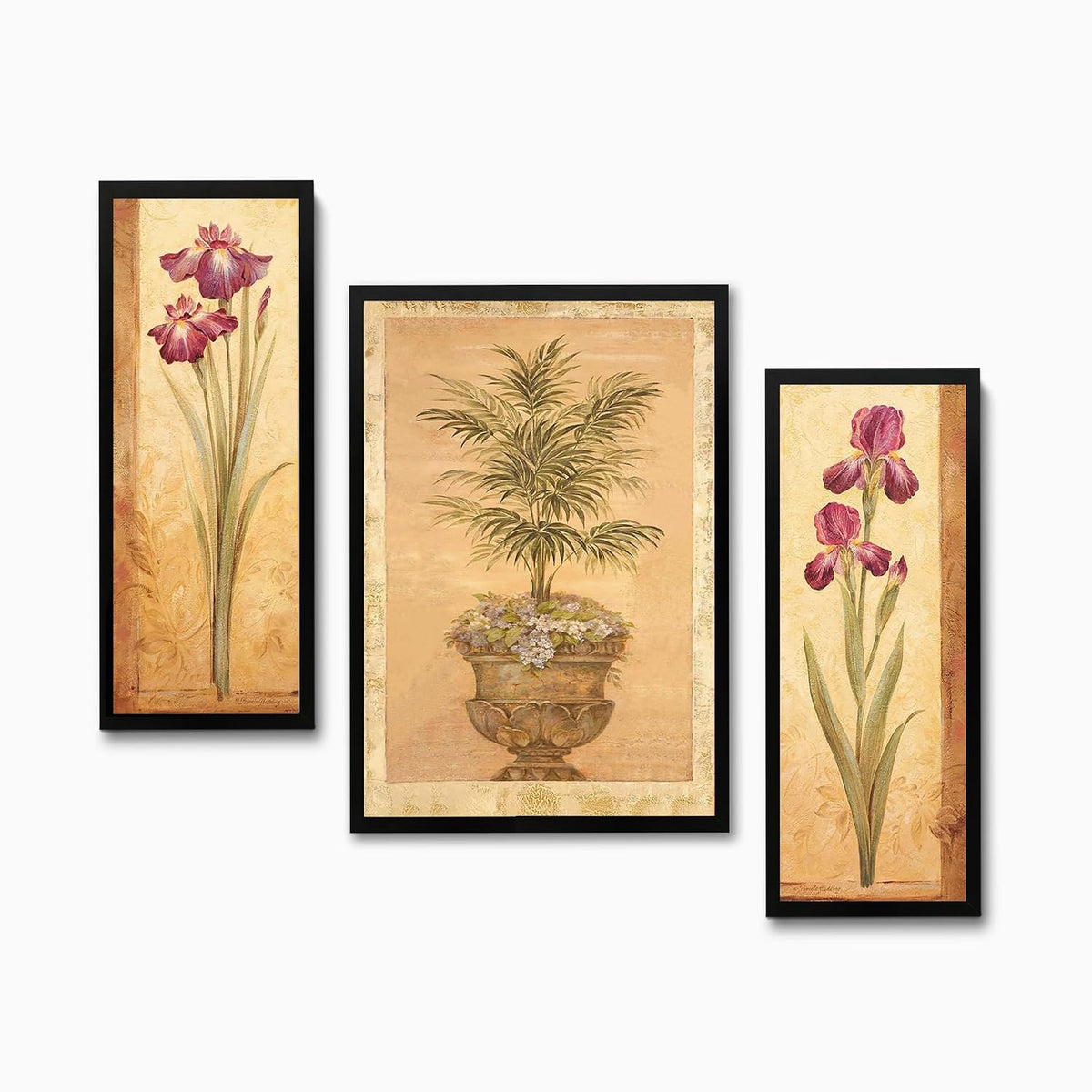 Wall Painting Frames For decor, Pictures Frame For Living Room, Home Decoration, Bedroom, Set of 3, 1pc- 23 x 30 cm, 2pc- 12.5 x 30 cm (Design 2)