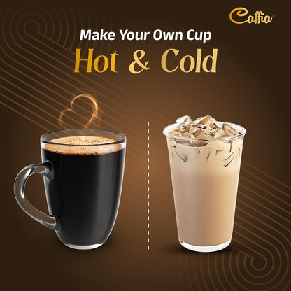 CAFFIA Original Classic 100% Arabica Instant Coffee | Freeze Dried Coffee Powder - 50g | Make Cafe Style Hot or Cold Coffee, Black Coffee, Cappuccino, Latte at Home | Rich & Smooth Taste
